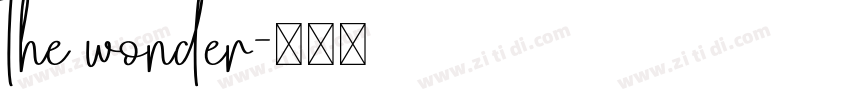 the wonder字体转换